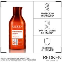 Après-shampooing Anti-frisottis Frizz Dismiss Redken 500ML -Beauty Care Soldes apres shampooing anti frisottis frizz dismiss redken 500ml 3