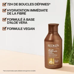 Après-shampooing Boucles All Soft Mega Curls Redken 300ML -Beauty Care Soldes apres shampooing boucles all soft mega curls redken 300ml 3