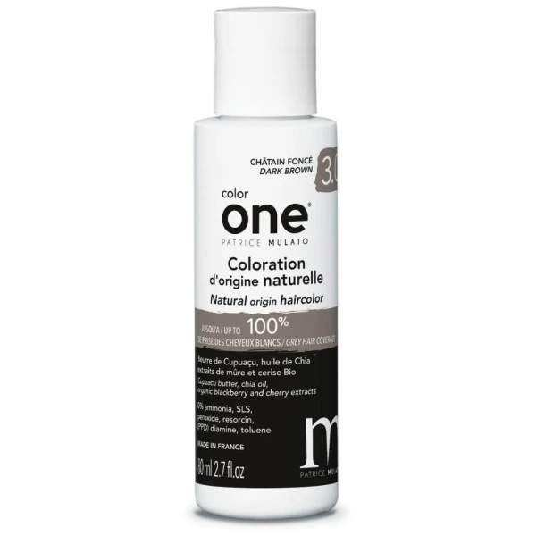 Coloration Color One 3.0 Châtain Foncé Patrice Mulato 80ML 3 Coloration Color One 3.0 Châtain Foncé Patrice Mulato 80ML