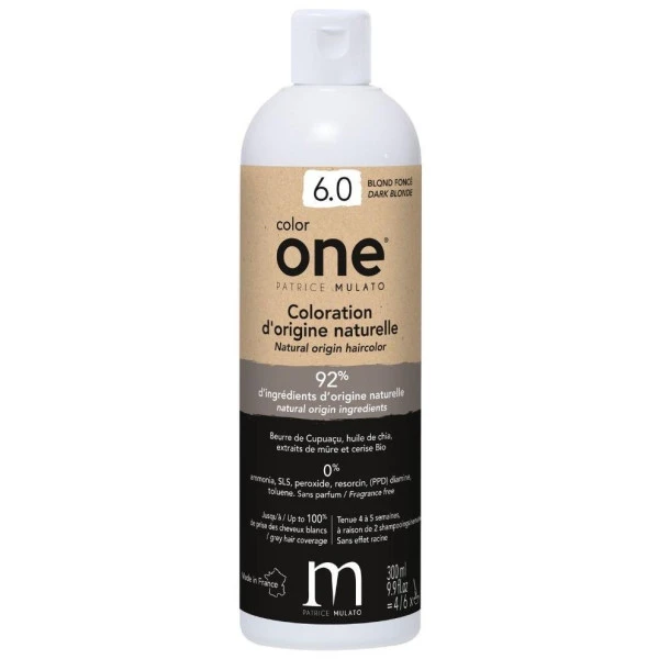 Coloration Color One 6.0 Blond Foncé Patrice Mulato 300ML 3 Coloration Color One 6.0 Blond Foncé Patrice Mulato 300ML