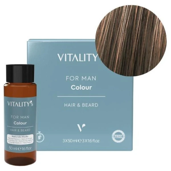 Coloration For Man Naturel Clair Cheveux & Barbe Vitality's 3x50ML 3 Coloration For Man Naturel Clair Cheveux & Barbe Vitality's 3x50ML