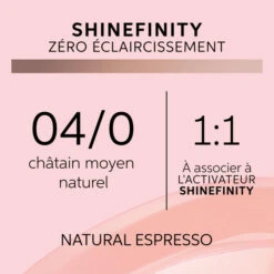 Coloration Gloss Shinefinity04/0 Natural Expresso Wella 60ML -Beauty Care Soldes coloration gloss shinefinity040 natural expresso wella 60ml 1