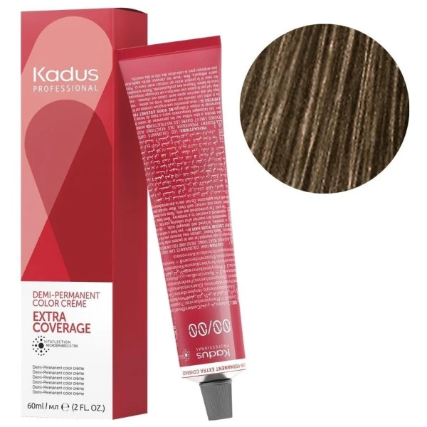 Coloration Semi-permanente Extra Coverage 6/07 Blond Foncé Naturel Marron Kadus 60ML 3 Coloration Semi-permanente Extra Coverage 6/07 Blond Foncé Naturel Marron Kadus 60ML