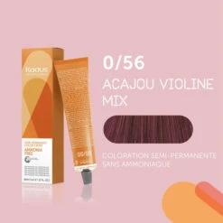 Coloration Semi-permanente Sans Ammoniaque 0/56 Acajou Violine Intense Kadus 60ML -Beauty Care Soldes coloration semi permanente sans ammoniaque 056 acajou violine intense kadus 60ml 2