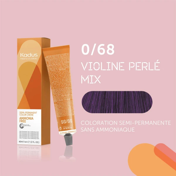 Coloration Semi-permanente Sans Ammoniaque 0/68 Violine Perlé Mix Kadus 60ML 5 Coloration Semi-permanente Sans Ammoniaque 0/68 Violine Perlé Mix Kadus 60ML - Image 3