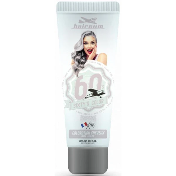 Crème Colorante Sixty's Color - Rose Argenté HAIRGUM 60ML 3 Crème Colorante Sixty's Color - Rose Argenté HAIRGUM 60ML