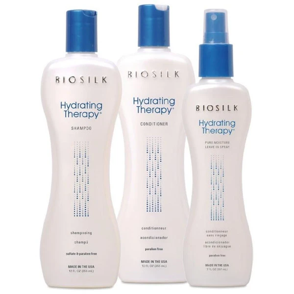 Cure Shampooing + Conditionneur + Spray Hydratant Hydrating Therapy Biosilk 3 Cure Shampooing + Conditionneur + Spray Hydratant Hydrating Therapy Biosilk