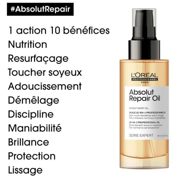 Duo Huile & Masque Routine Absolut Repair Gold L'Oréal Professionnel 5 Duo Huile & Masque Routine Absolut Repair Gold L'Oréal Professionnel - Image 3