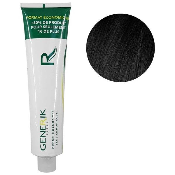 Générik Coloration Sans Ammoniaque N°1 Noir 180 ML 3 Générik Coloration Sans Ammoniaque N°1 Noir 180 ML