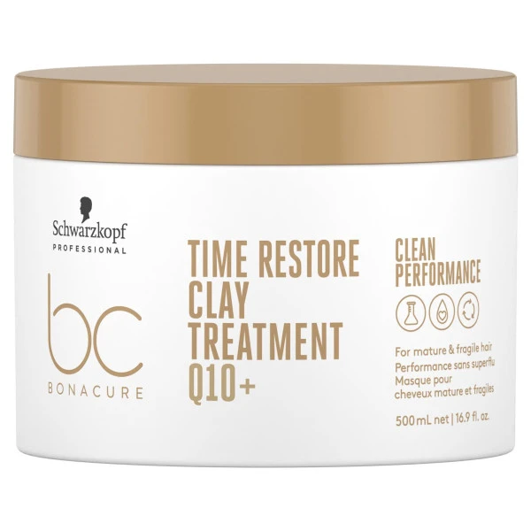 Masque à L'argile BC Bonacure Time Restore Schwarzkopf 500ML 3 Masque à L'argile BC Bonacure Time Restore Schwarzkopf 500ML