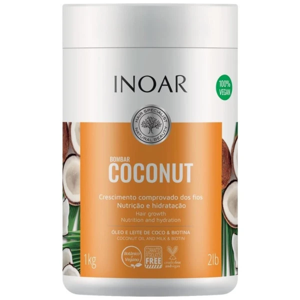 Masque Bombar Coconut Inoar 1kg 3 Masque Bombar Coconut Inoar 1kg