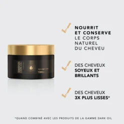 Masque Anti-frizz Dark Oil Sebastian 150ML -Beauty Care Soldes masque dark oil sebastian 150ml 2