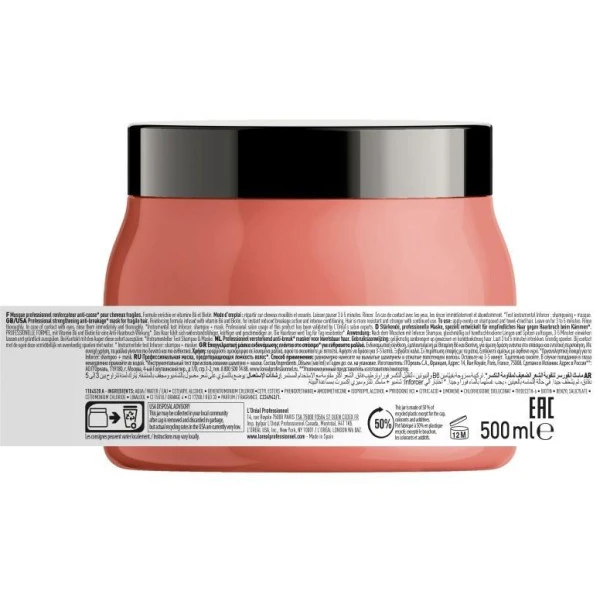 Masque Inforcer L'Oréal Professionnel 500ML 9 Masque Inforcer L'Oréal Professionnel 500ML - Image 7