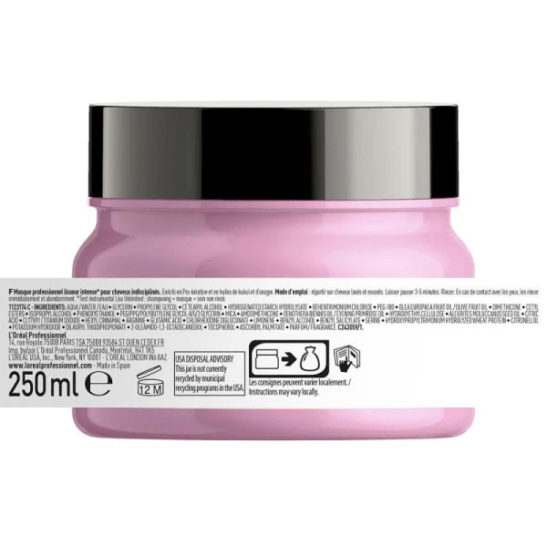 Masque Liss Unlimited L'Oréal Professionnel 250ML 10 Masque Liss Unlimited L'Oréal Professionnel 250ML - Image 8