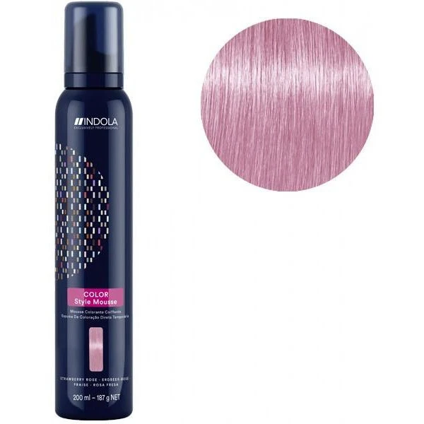 Mousse Colorante Coiffante Fraise Indola 200ML 3 Mousse Colorante Coiffante Fraise Indola 200ML