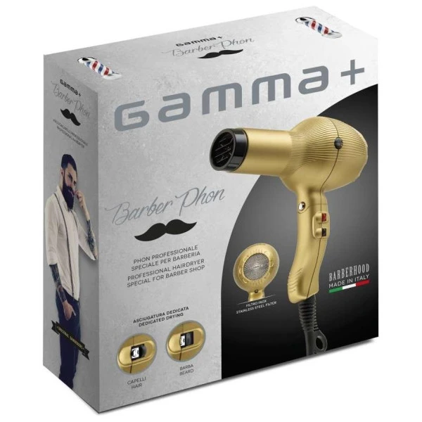 Sèche Cheveux Barber Phon Gold 2000 Watts Gammapiu 4 Sèche Cheveux Barber Phon Gold 2000 Watts Gammapiu - Image 2
