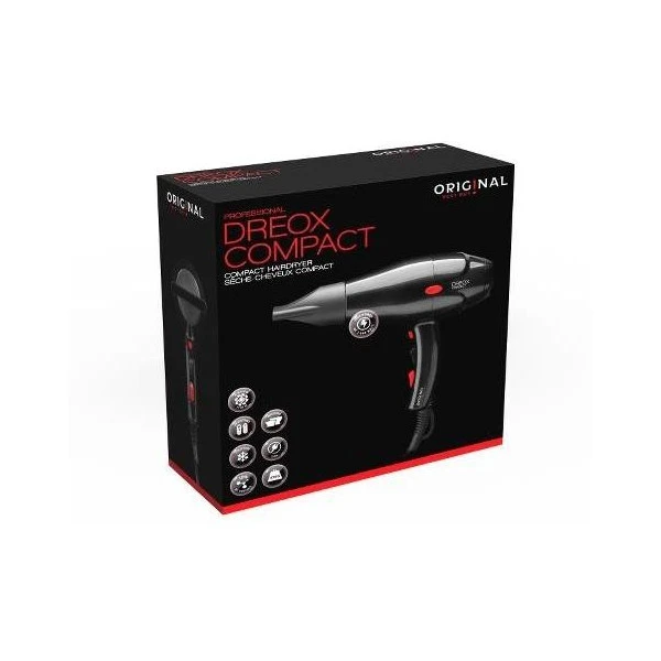 Sèche-Cheveux Dréox Compact Noir Professionnel 2000W 6 Sèche-Cheveux Dréox Compact Noir Professionnel 2000W - Image 4