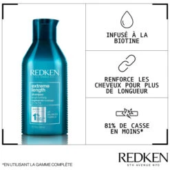 Shampooing Fortifiant Longueurs Extreme Length Redken 300ML -Beauty Care Soldes shampooing fortifiant longueurs extreme length redken 300ml 2