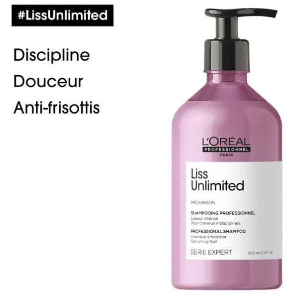 Shampooing Liss Unlimited L'Oréal Professionnel 500ML 5 Shampooing Liss Unlimited L'Oréal Professionnel 500ML - Image 3