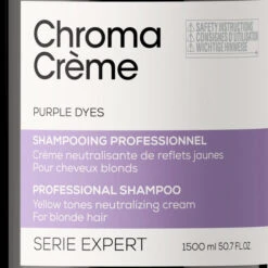 Shampooing Violet Chroma Crème L'Oréal Professionnel 1,5L -Beauty Care Soldes shampooing violet chroma creme l oreal professionnel 15l 7