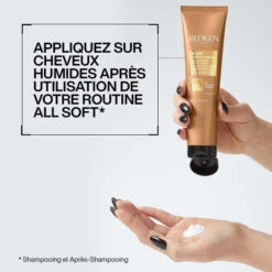 Soin Sans Rinçage Hydratant Cheveux Secs All Soft Redken 150ML -Beauty Care Soldes soin sans rincage hydratant cheveux secs all soft redken 150ml 5