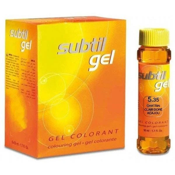Subtil Gel N°5.35 Châtain Clair Doré Acajou 50 ML 3 Subtil Gel N°5.35 Châtain Clair Doré Acajou 50 ML