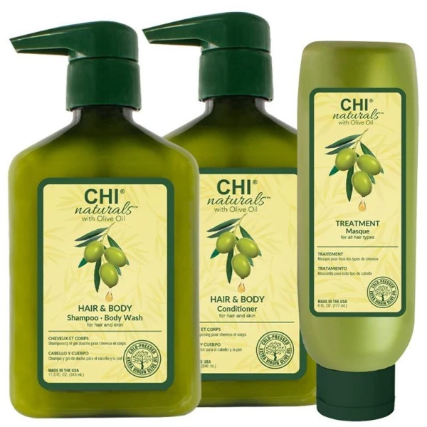 Trio Shampooing + Conditionneur + Masque Naturals CHI 3 Trio Shampooing + Conditionneur + Masque Naturals CHI